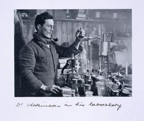 Dr. Atkinson in his laboratory, from 